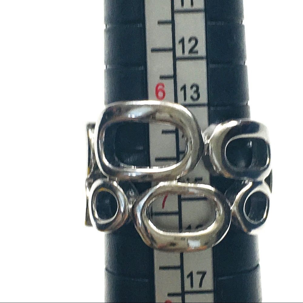 Lia Sophia “Structure” silver plated statement ring - Picture 6 of 8